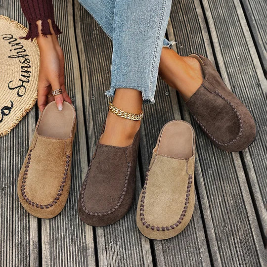 Darcie – Zapatillas ortopédicas vintage de cuero