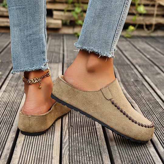 Darcie – Zapatillas ortopédicas vintage de cuero