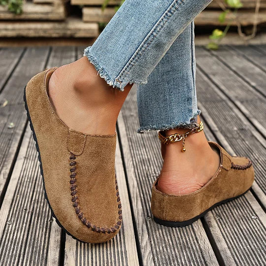 Darcie – Zapatillas ortopédicas vintage de cuero