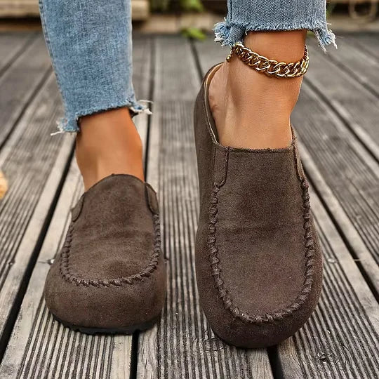 Darcie – Zapatillas ortopédicas vintage de cuero