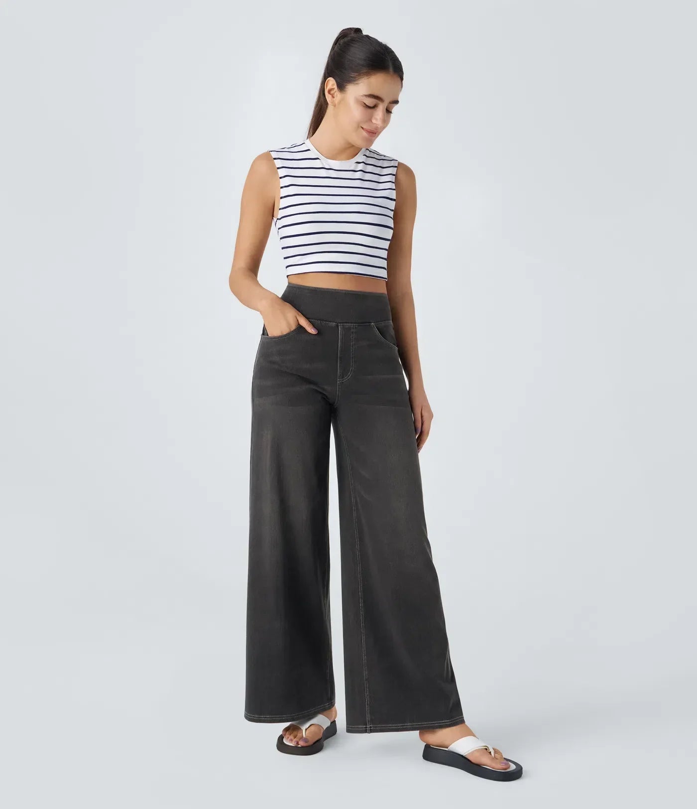 Marlowe – Pantalones cómodos de cintura alta moldeadores