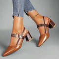 Willa – Sandalias con tacón bloque y cinturilla trasera de cuero