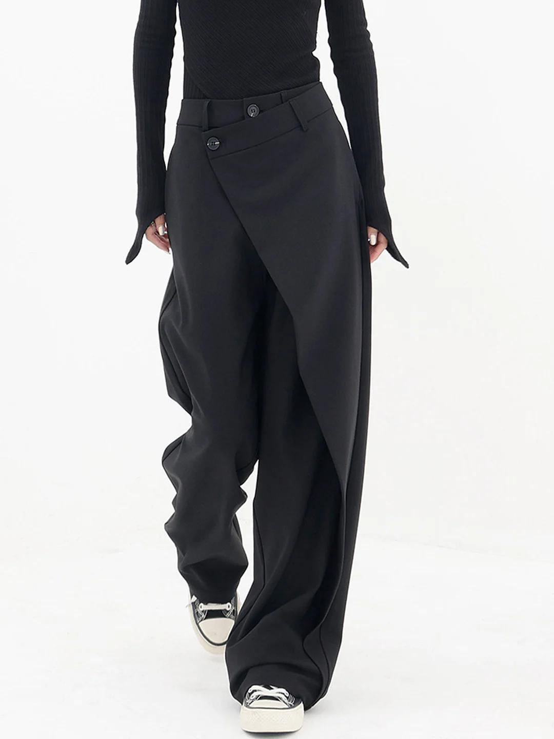 Avery - Pantalones de pierna ancha asimétricos