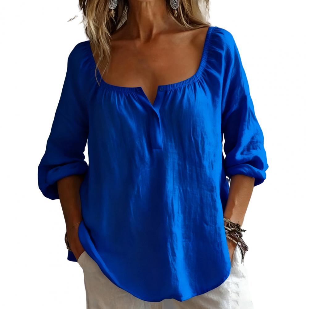 Elena – Blusa con escote cuadrado