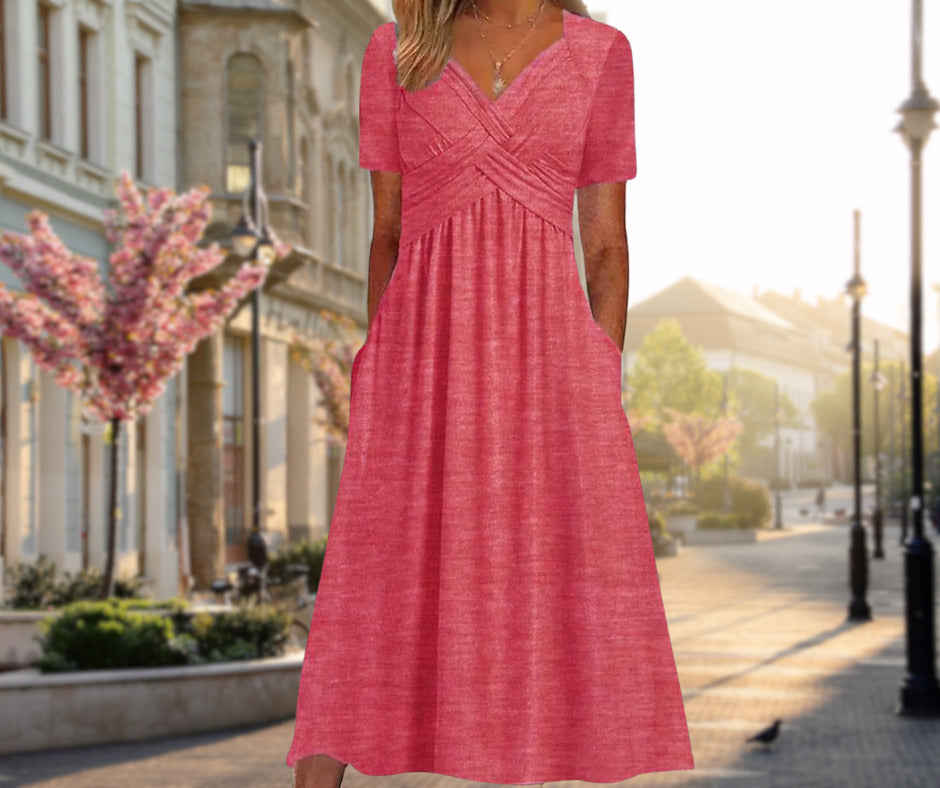Leyla | Vestido midi elegante con efecto favorecedor