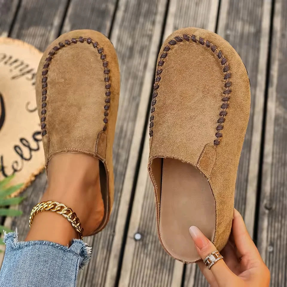 Darcie – Zapatillas ortopédicas vintage de cuero