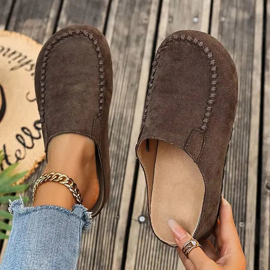 Darcie – Zapatillas ortopédicas vintage de cuero