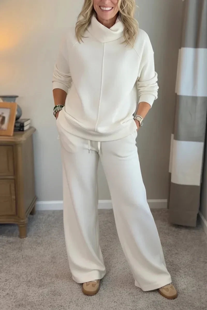 Quinn – Conjunto casual de dos piezas con cuello alto