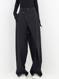 Avery - Pantalones de pierna ancha asimétricos