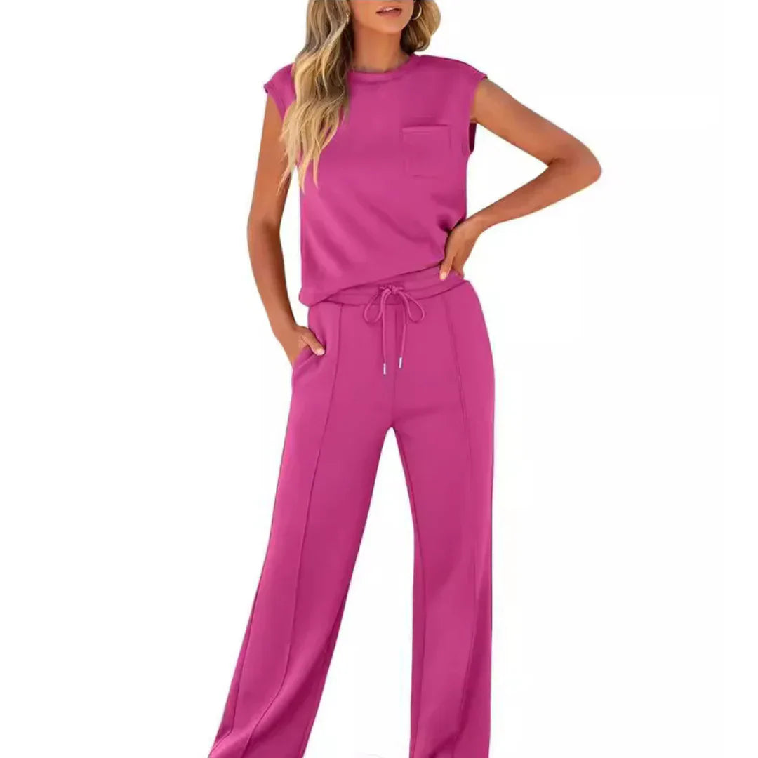 Senara - Conjunto casual de verano suave y cómodo para relajarse