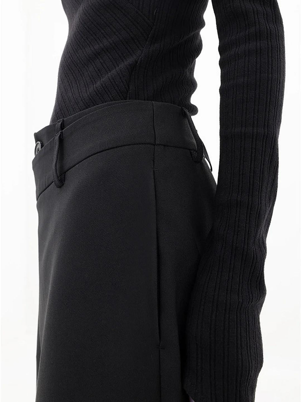 Avery - Pantalones de pierna ancha asimétricos