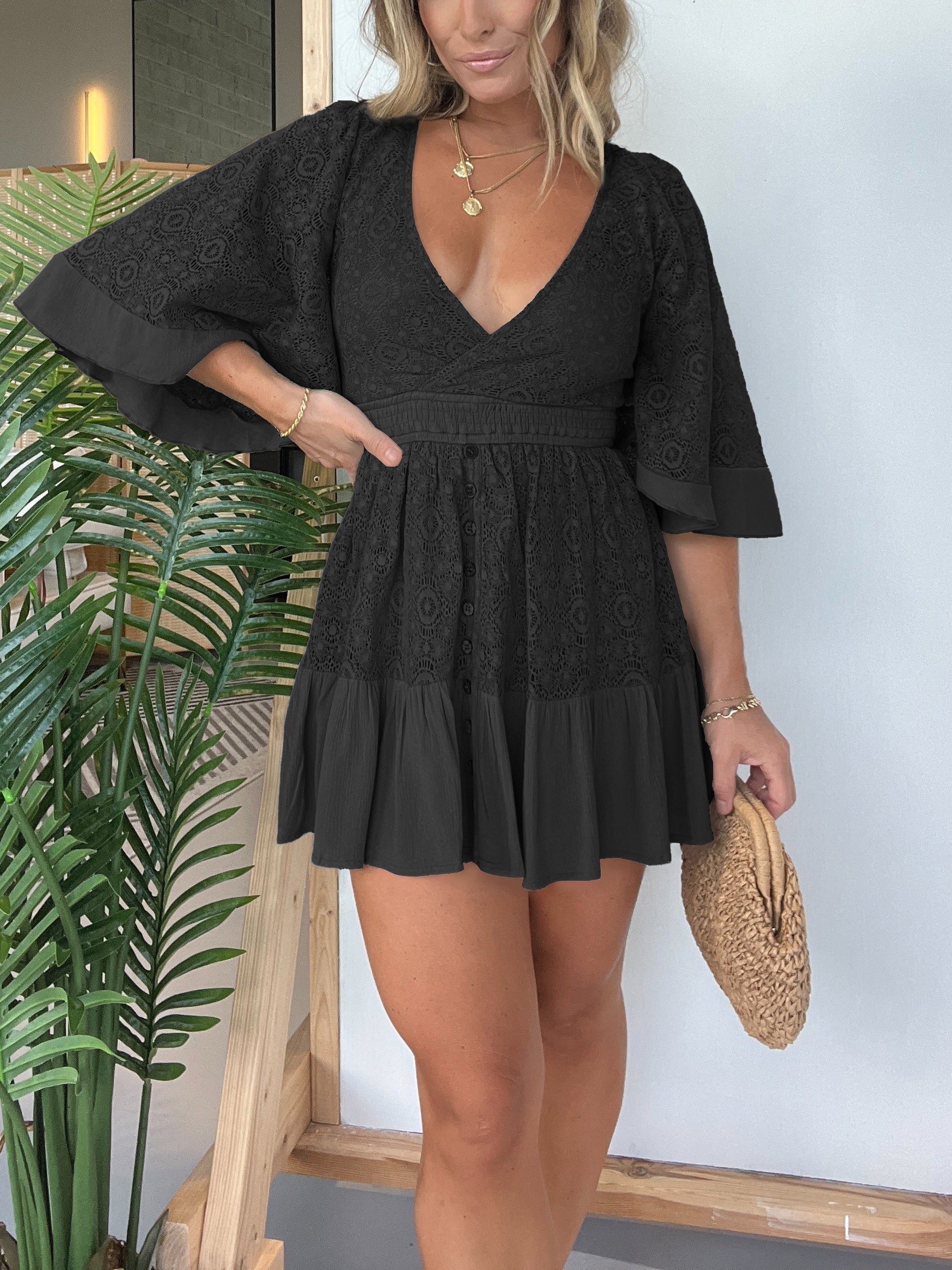 Elodie - Vestido mono de ganchillo