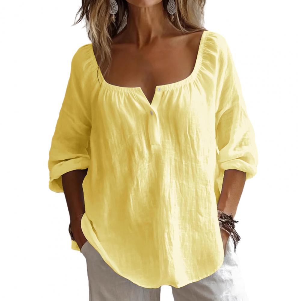 Elena – Blusa con escote cuadrado