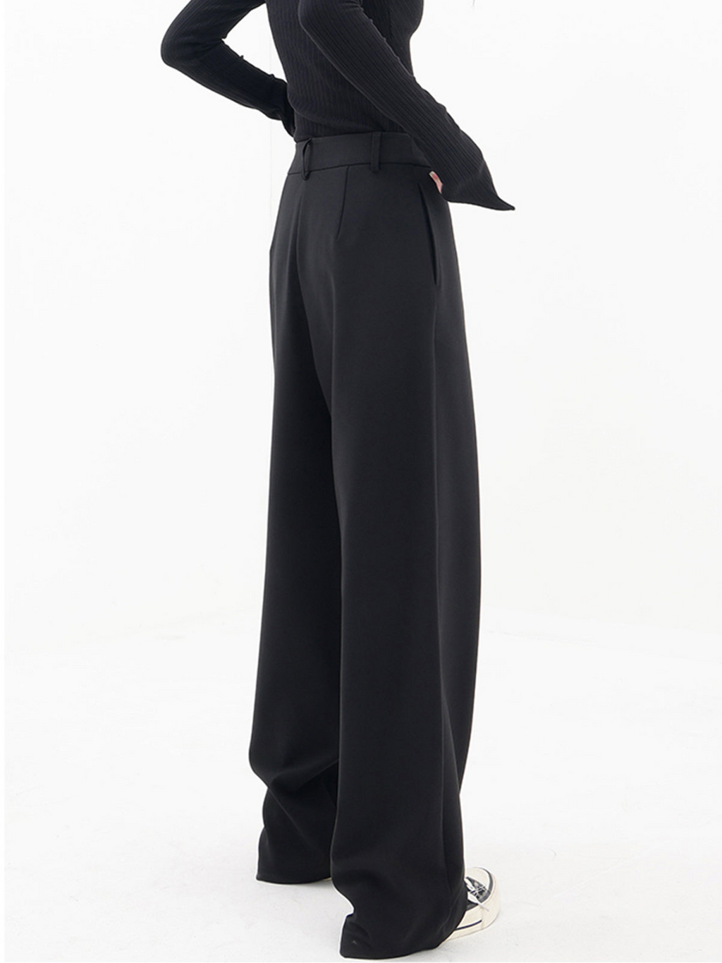 Avery - Pantalones de pierna ancha asimétricos