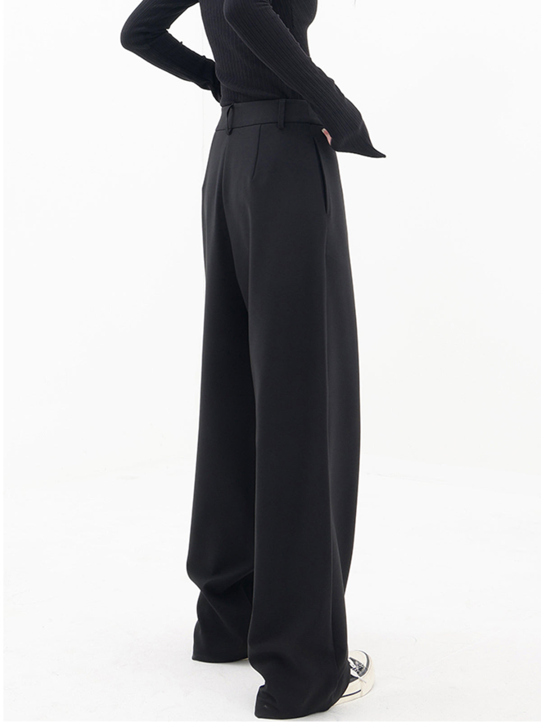 Avery - Pantalones de pierna ancha asimétricos