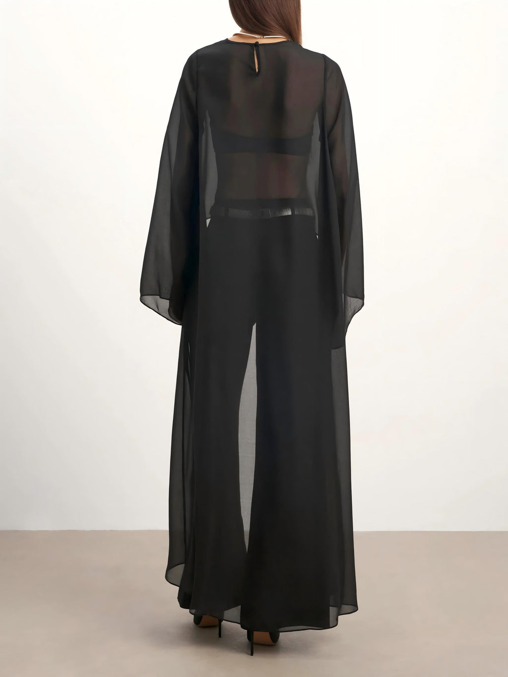 Elise – Conjunto en chiffon y denim