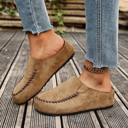 Darcie – Zapatillas ortopédicas vintage de cuero