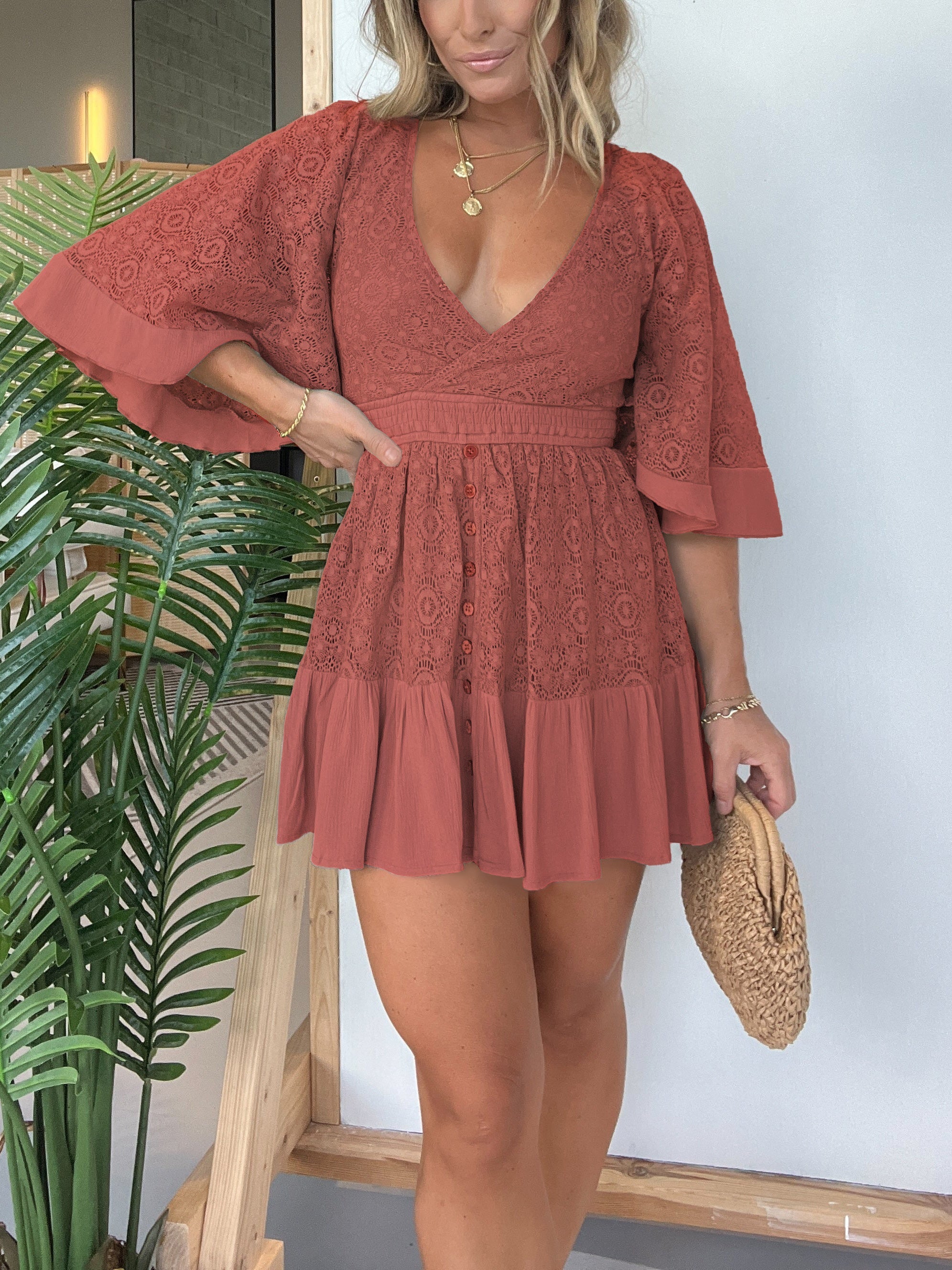 Elodie - Vestido mono de ganchillo