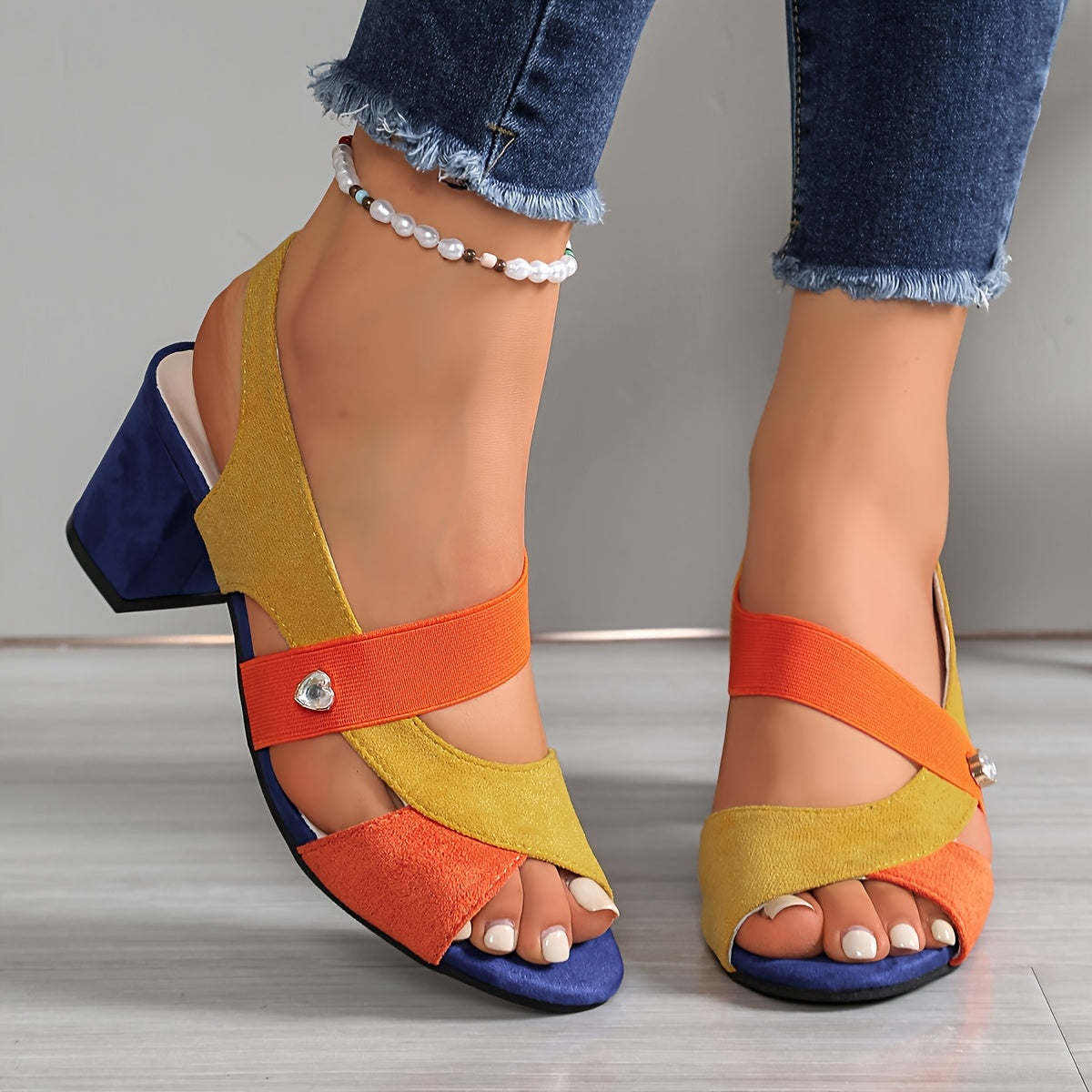 Linda | Sandalias con tacón ancho