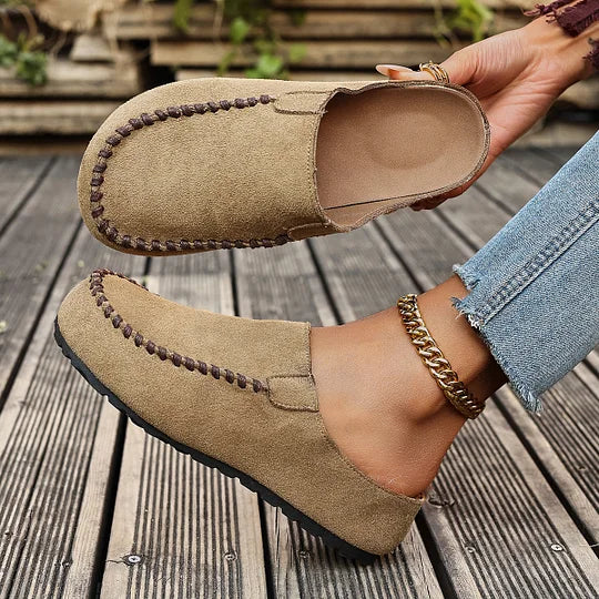 Darcie – Zapatillas ortopédicas vintage de cuero
