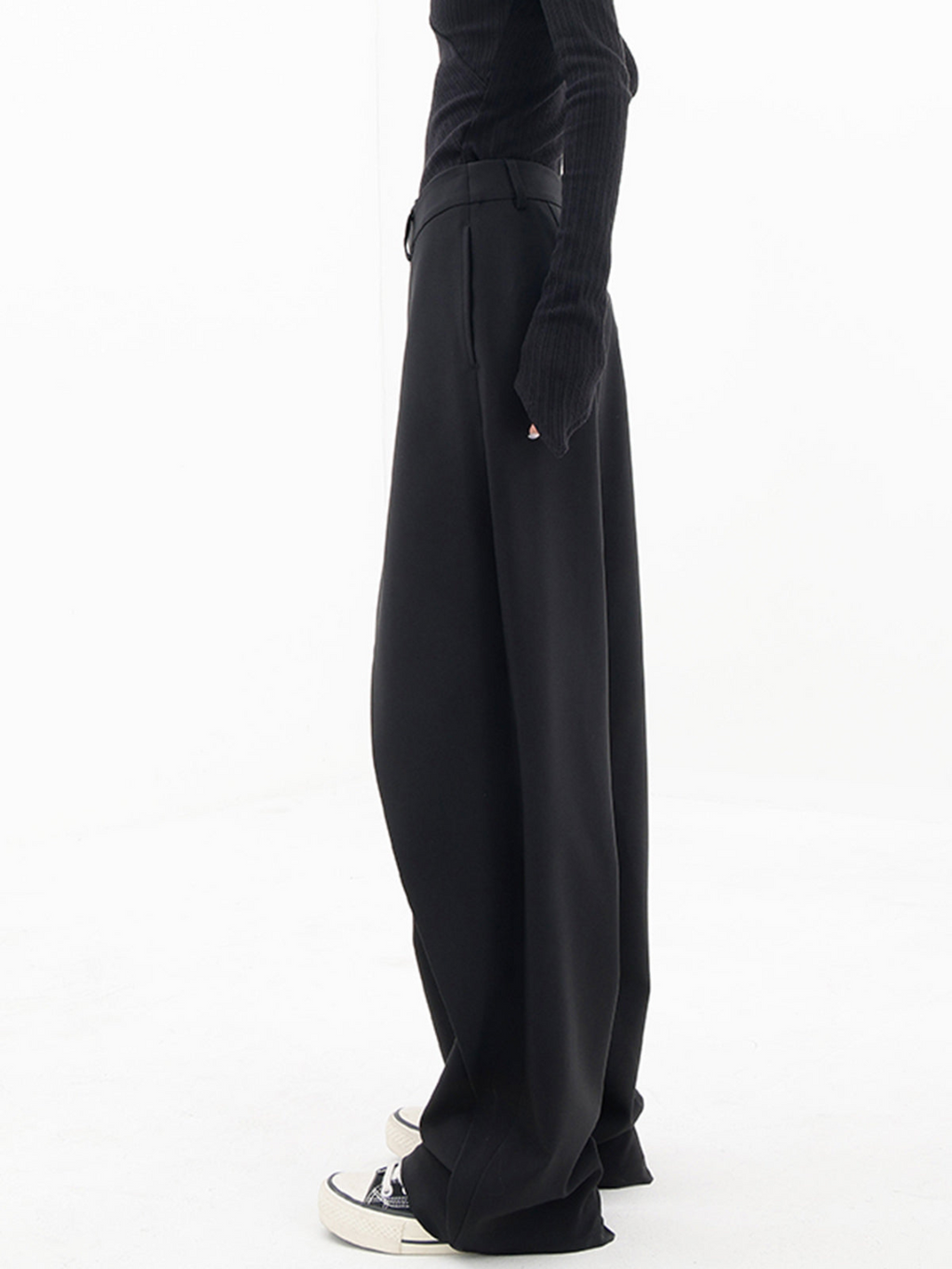 Avery - Pantalones de pierna ancha asimétricos