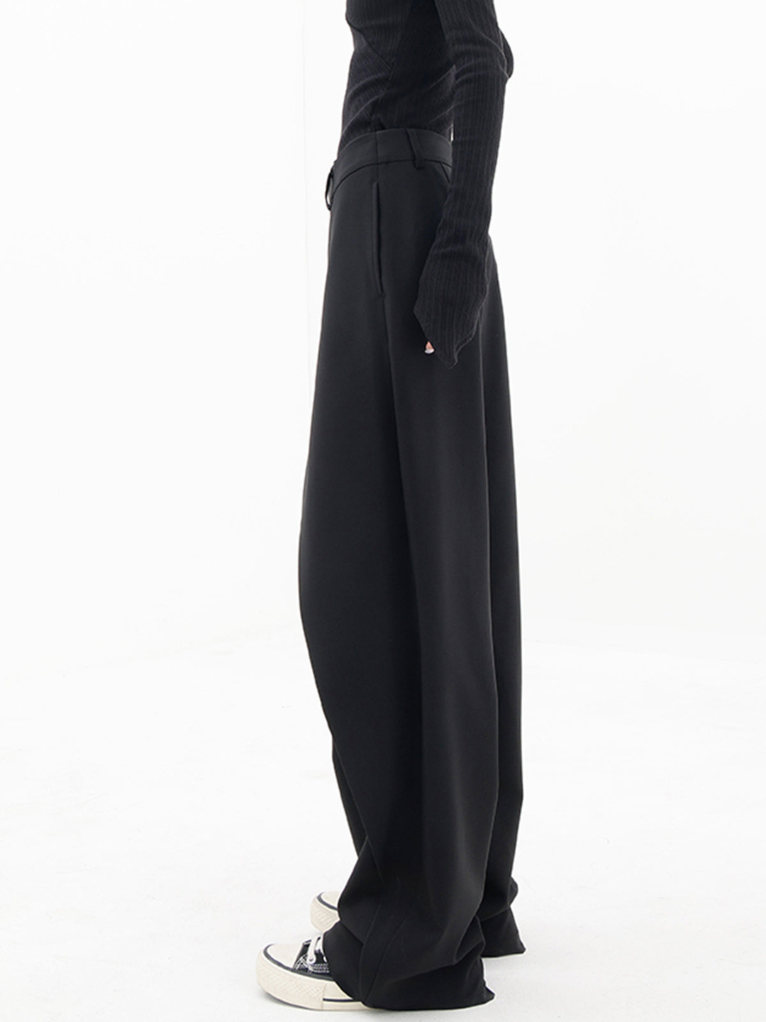 Avery - Pantalones de pierna ancha asimétricos