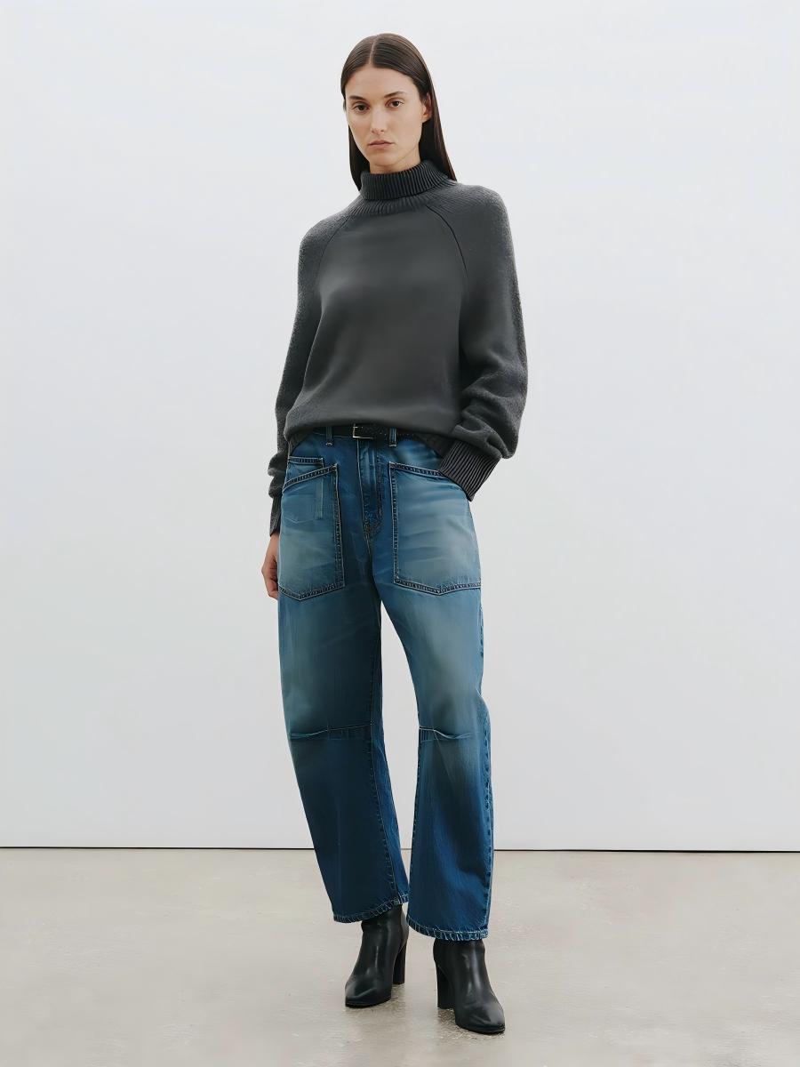 Elise – Conjunto en chiffon y denim