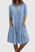 Brittany | Vestido de denim cómodo y favorecedor