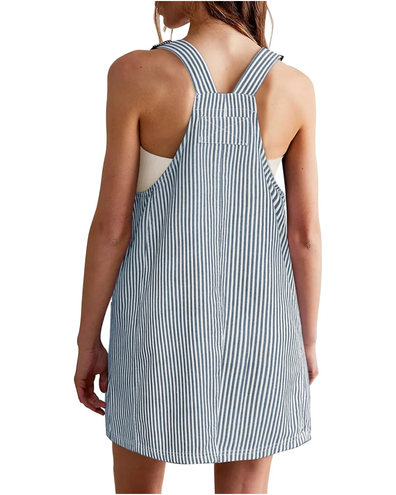Amelia – Vestido tipo peto a rayas