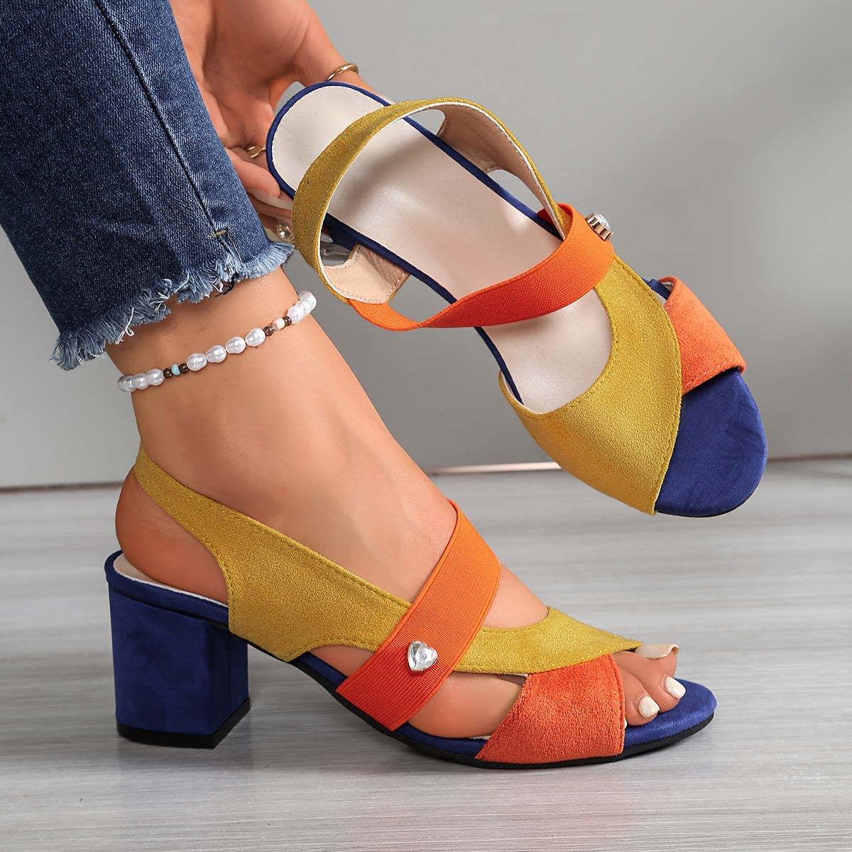 Linda | Sandalias con tacón ancho