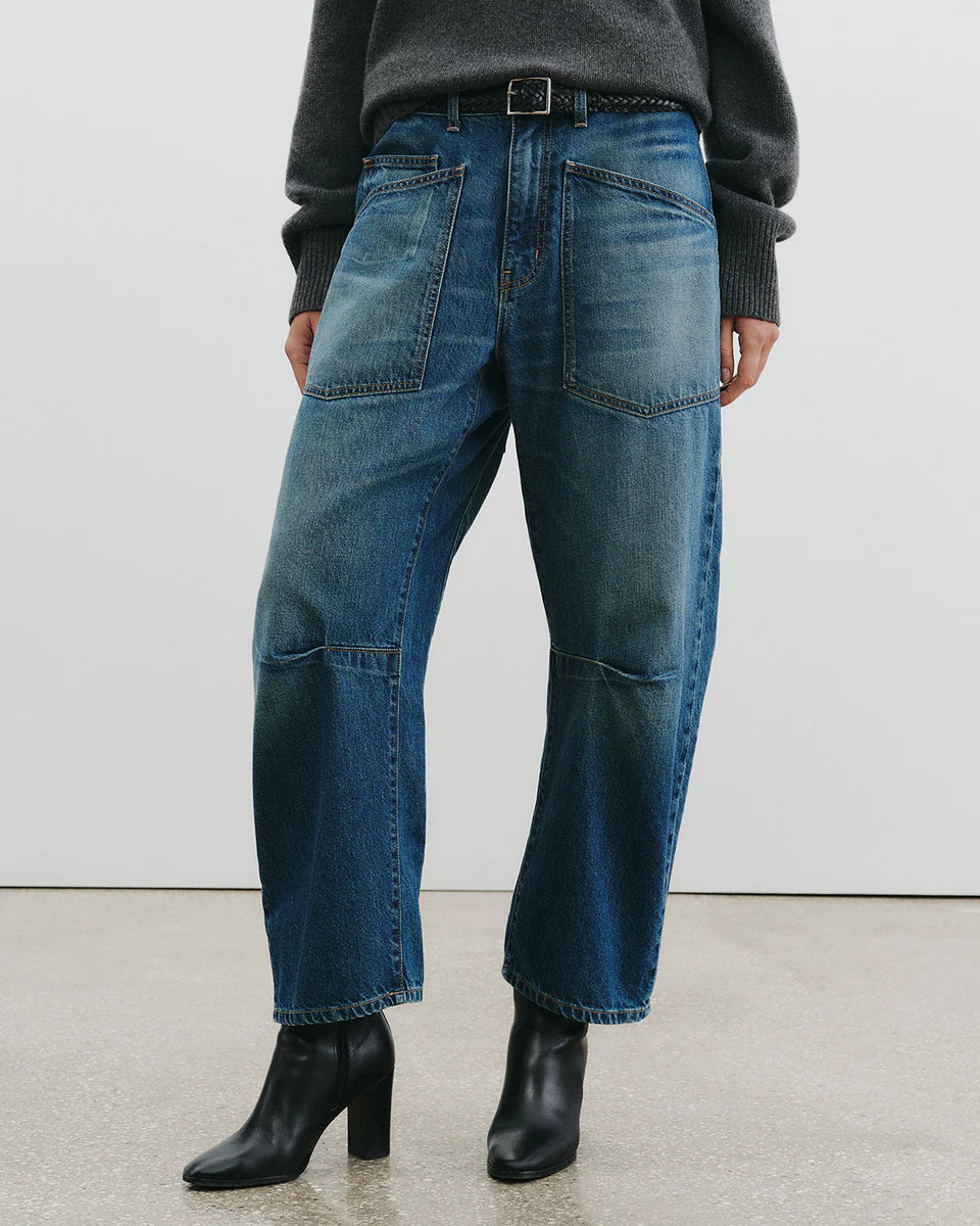 Elise – Conjunto en chiffon y denim