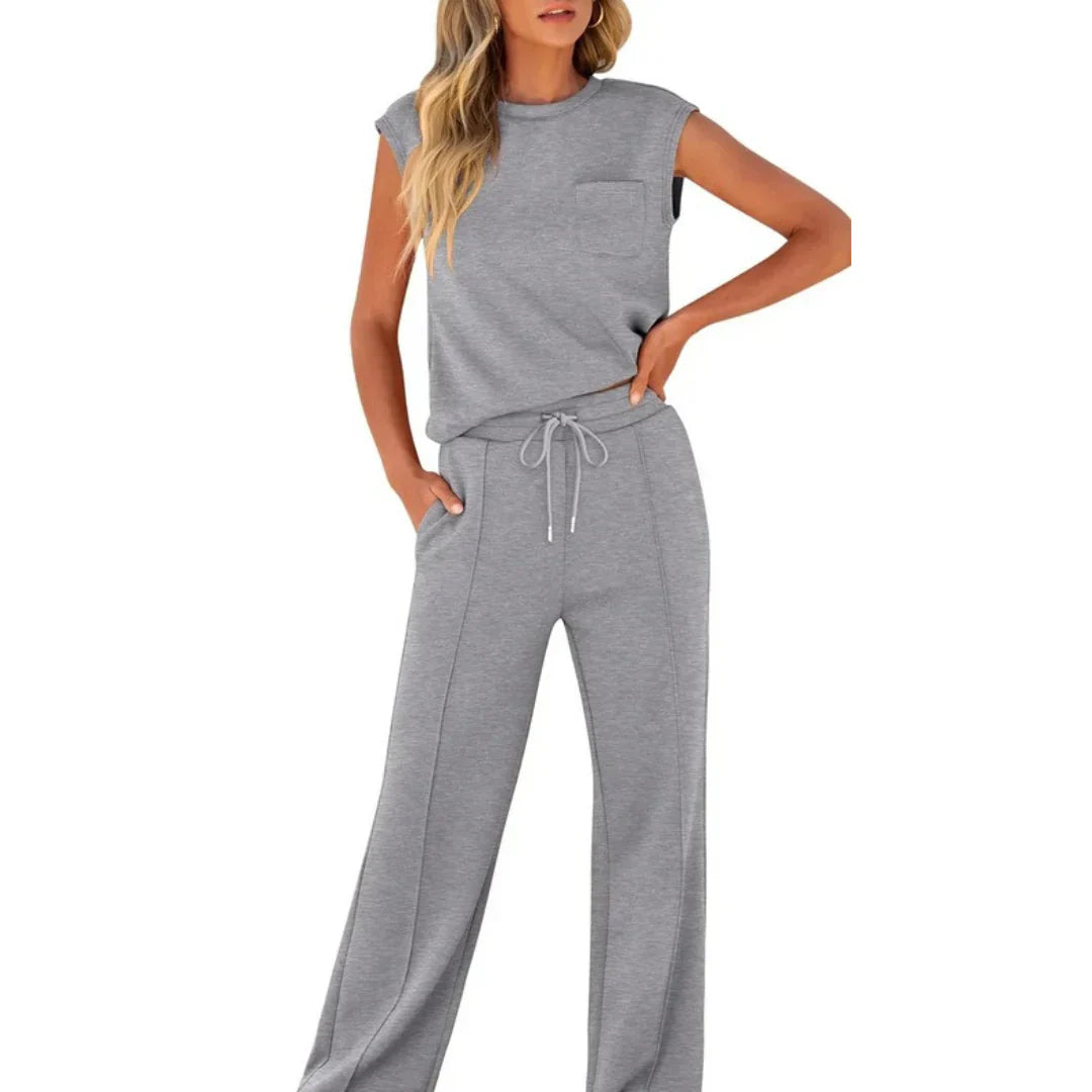 Senara - Conjunto casual de verano suave y cómodo para relajarse