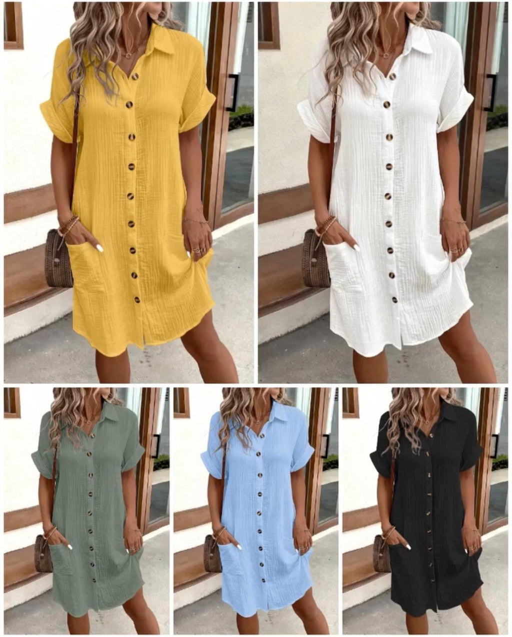 Mila – Vestido camisa con botones