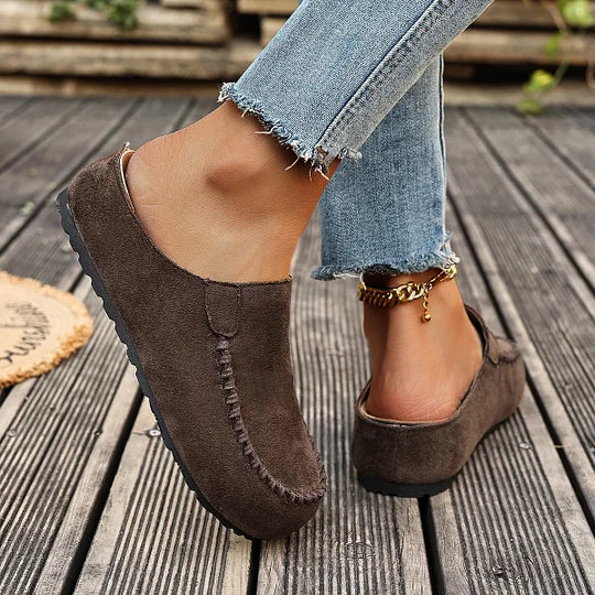 Darcie – Zapatillas ortopédicas vintage de cuero
