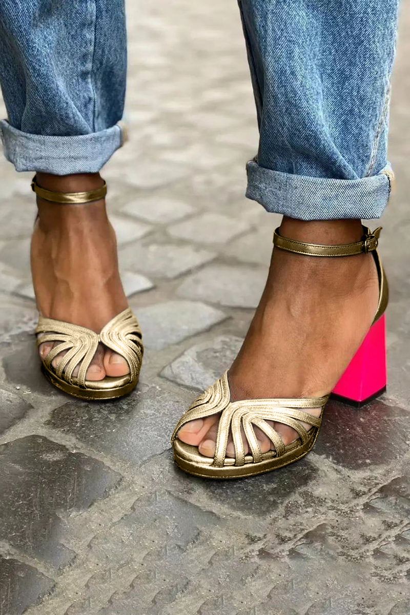 Maria - Sandalias con tacón esculpido