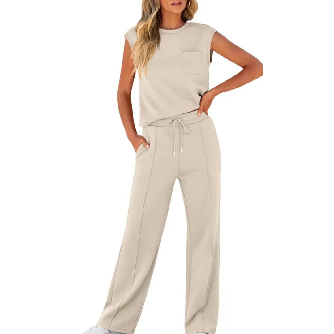 Senara - Conjunto casual de verano suave y cómodo para relajarse