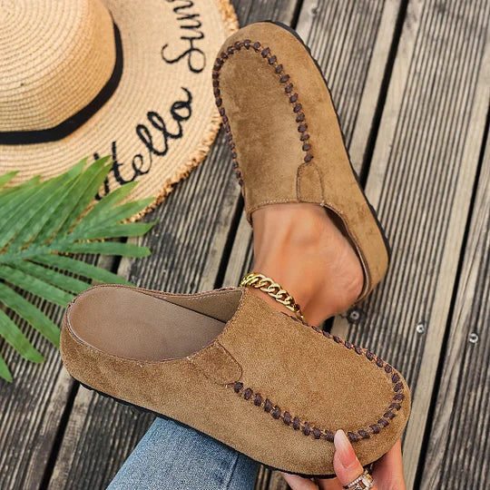 Darcie – Zapatillas ortopédicas vintage de cuero