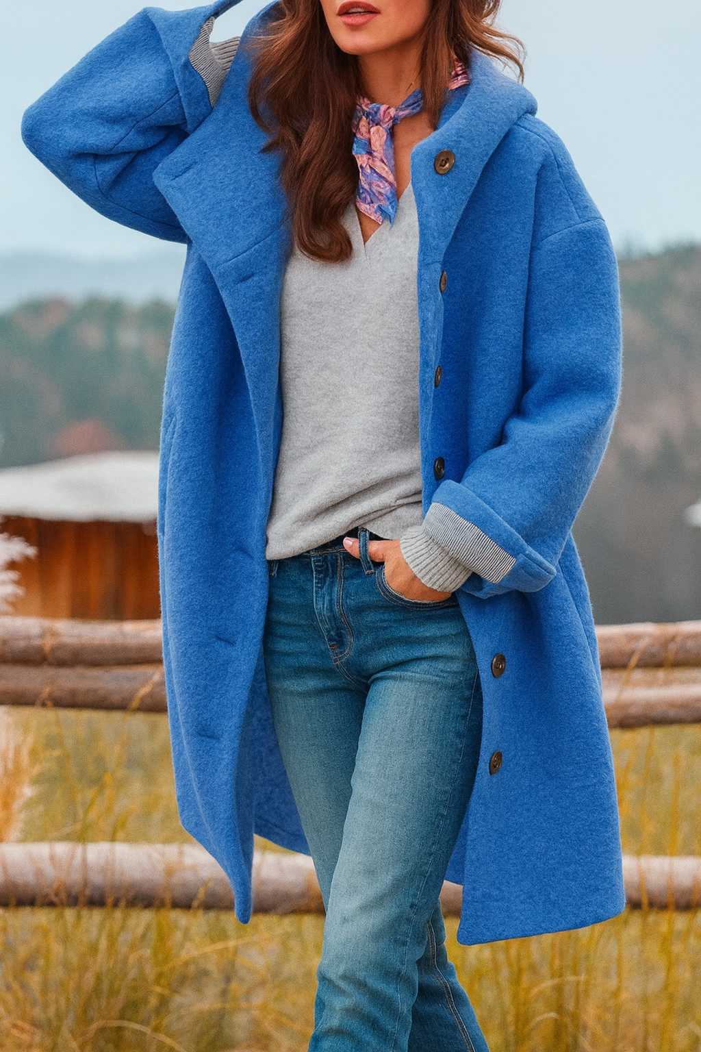 Eileen – Chaqueta con capucha de silueta elegante