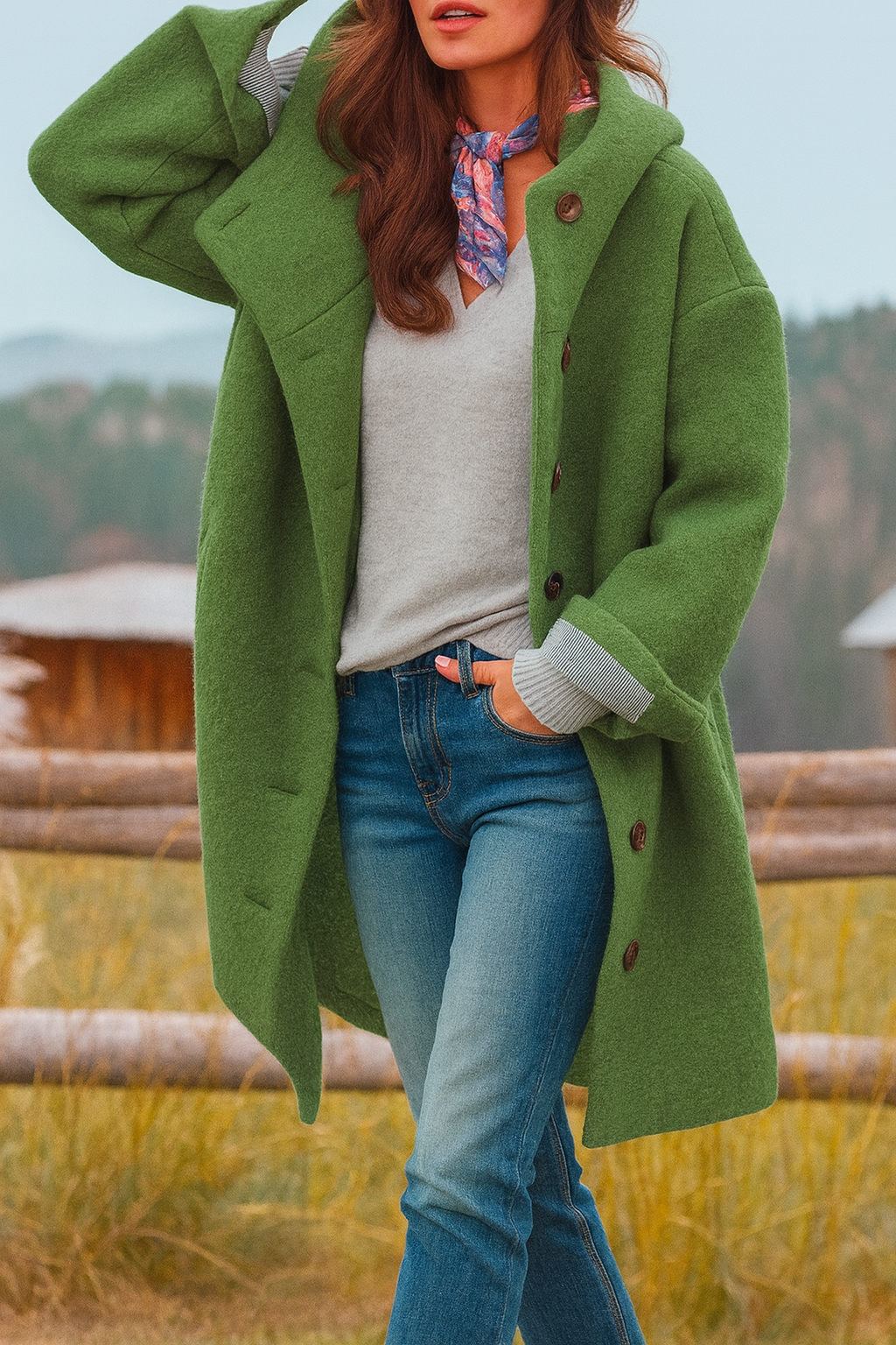 Eileen – Chaqueta con capucha de silueta elegante