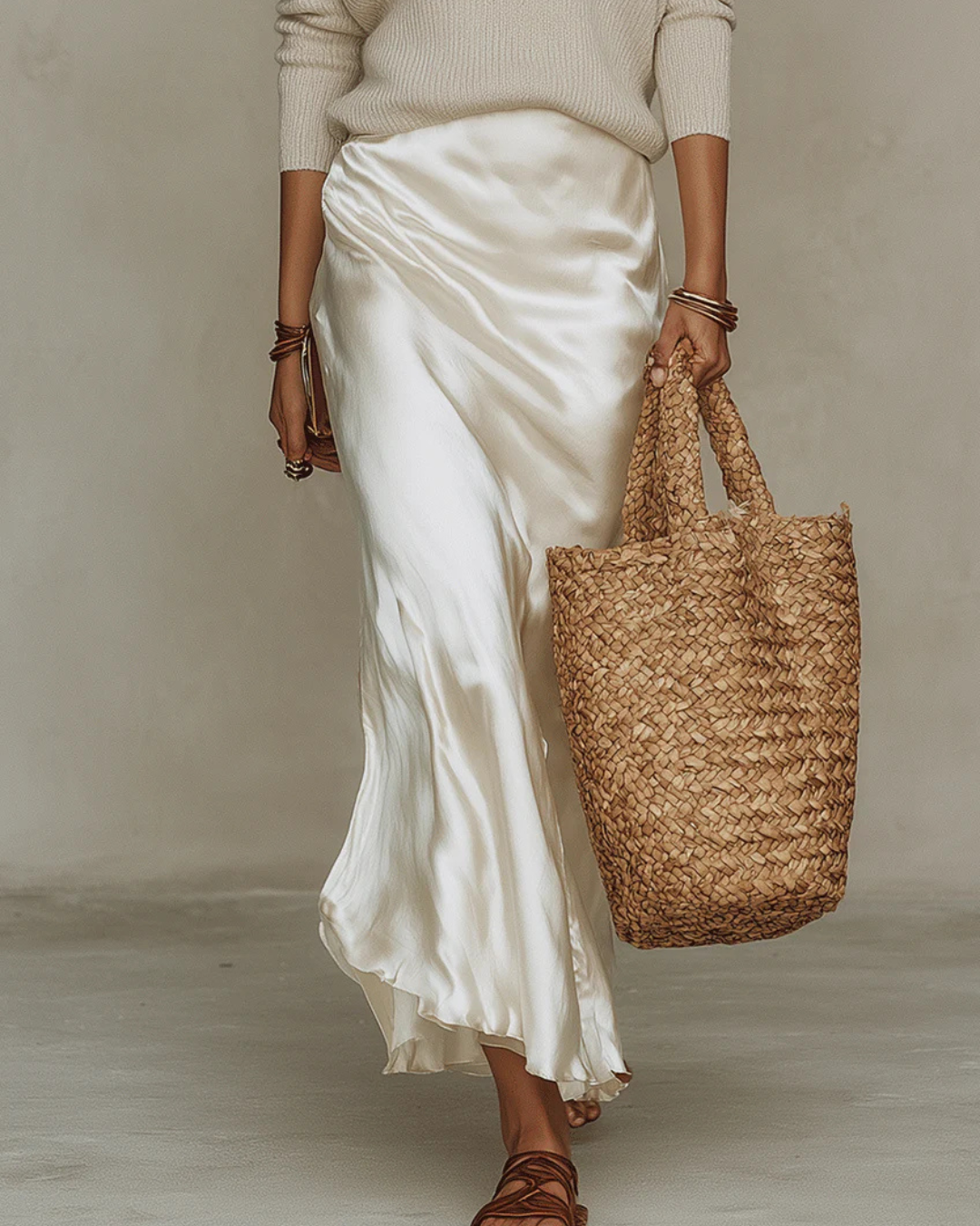 Elena | Conjunto elegante con vestido satinado y top
