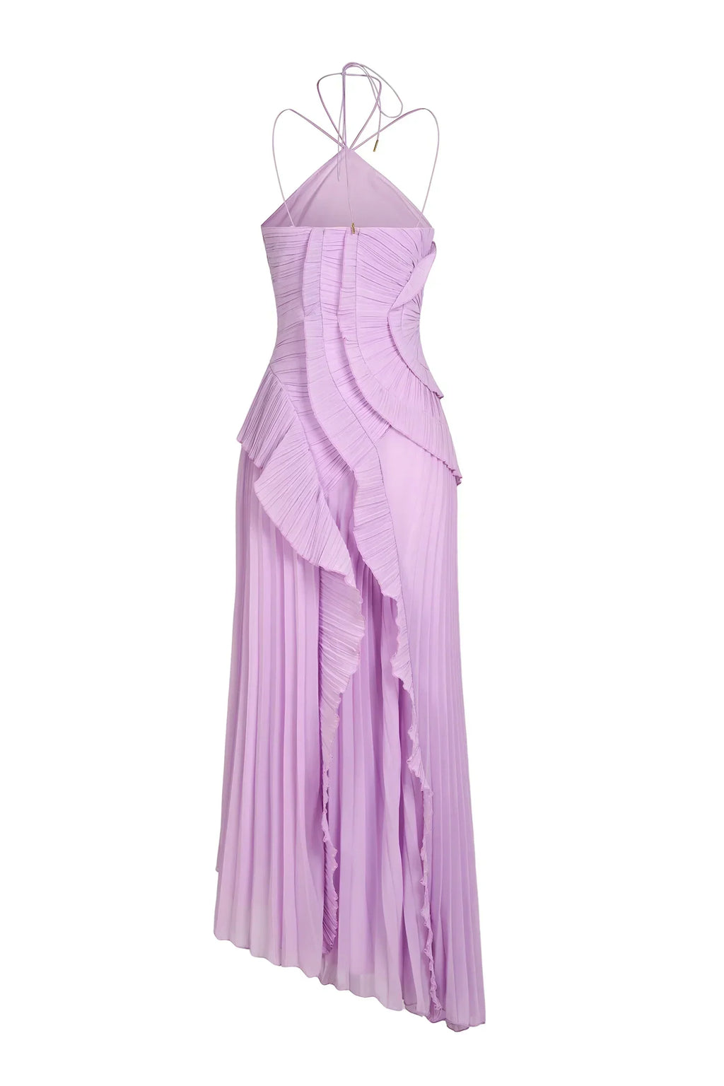 Eva – Vestido largo asimétrico de chiffon