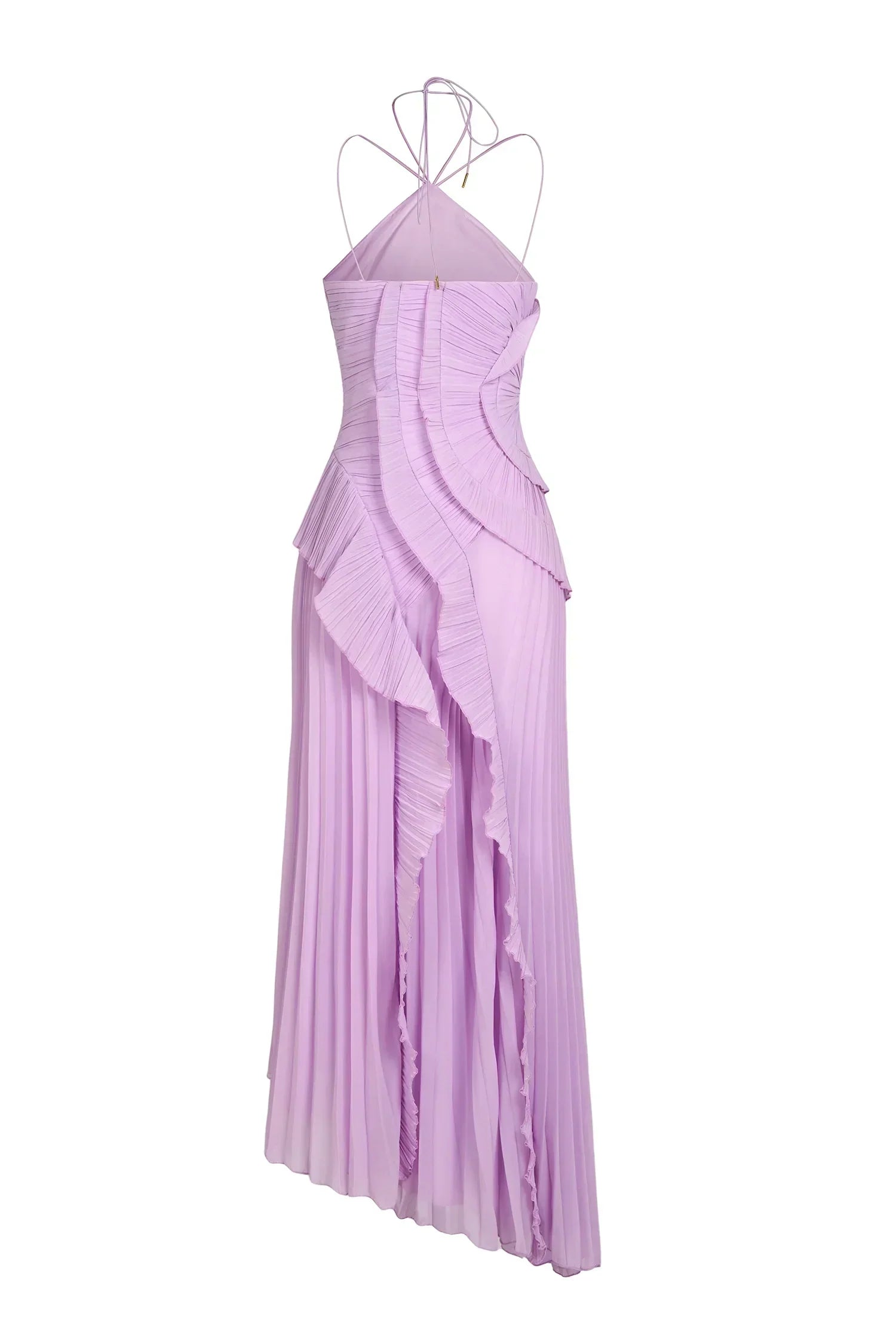 Eva – Vestido largo asimétrico de chiffon