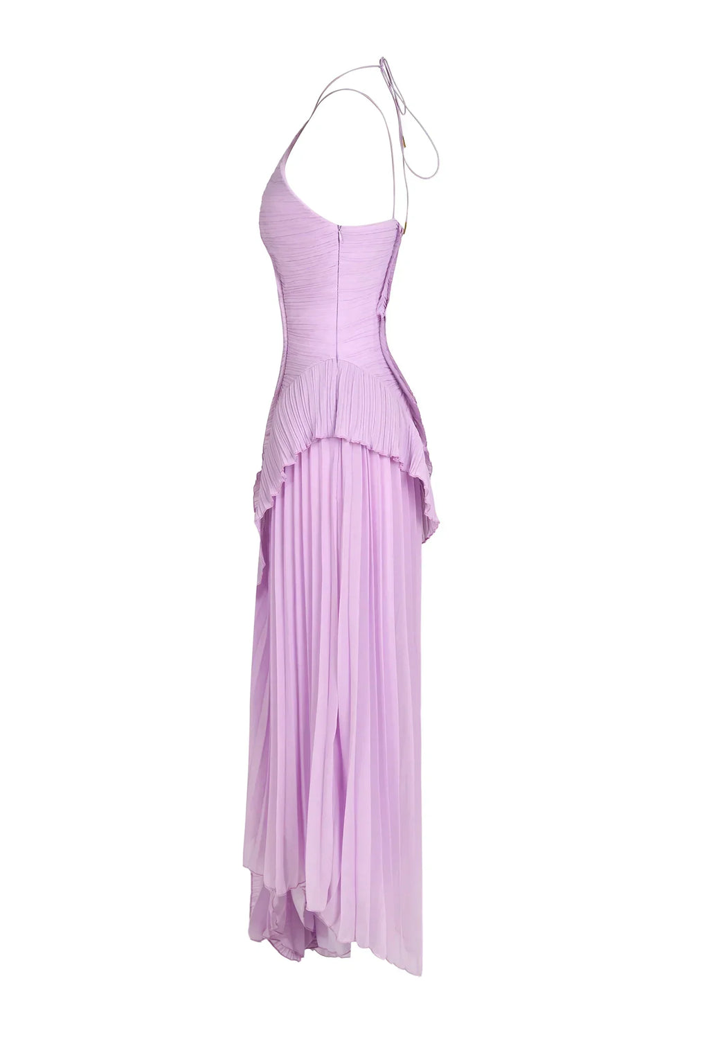 Eva – Vestido largo asimétrico de chiffon