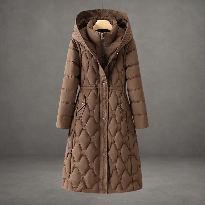 Josephina – Abrigo largo con capucha acolchada