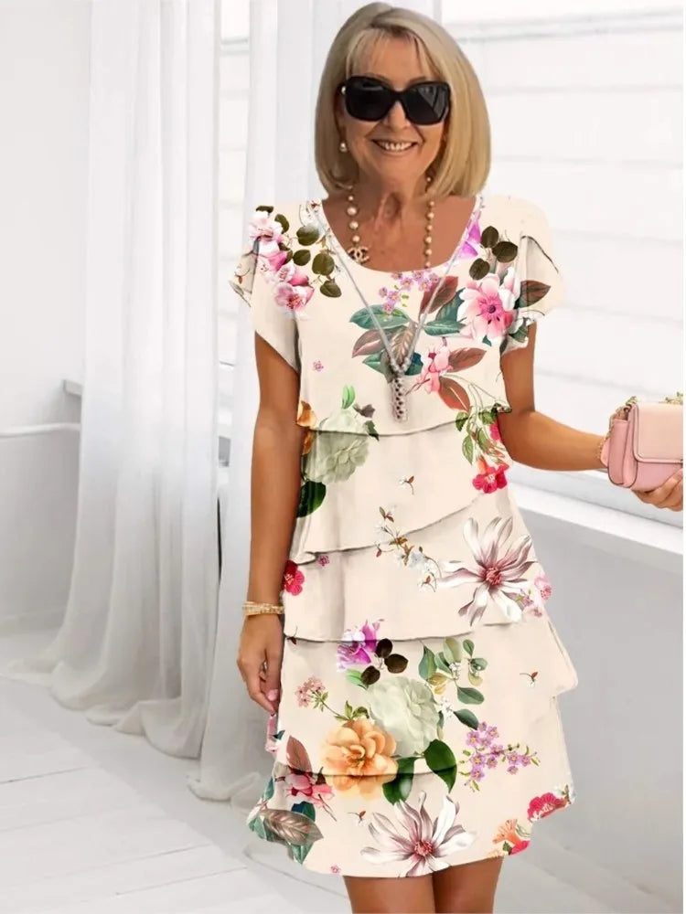 Elodie | Vestido elegante A-line con volantes