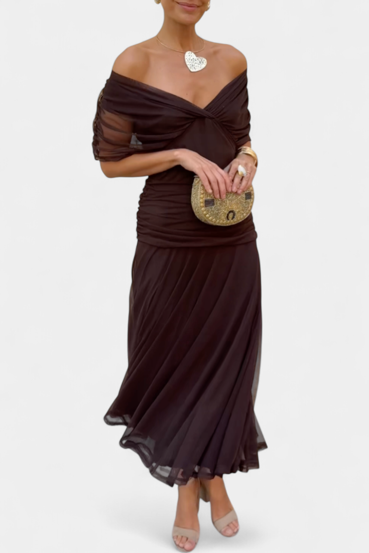 Eloria – Vestido plisado con estampado floral