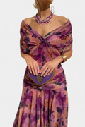 Eloria – Vestido plisado con estampado floral