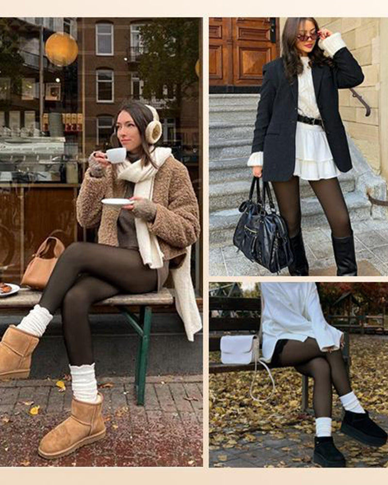 Margot – Medias semitransparentes forradas de felpa
