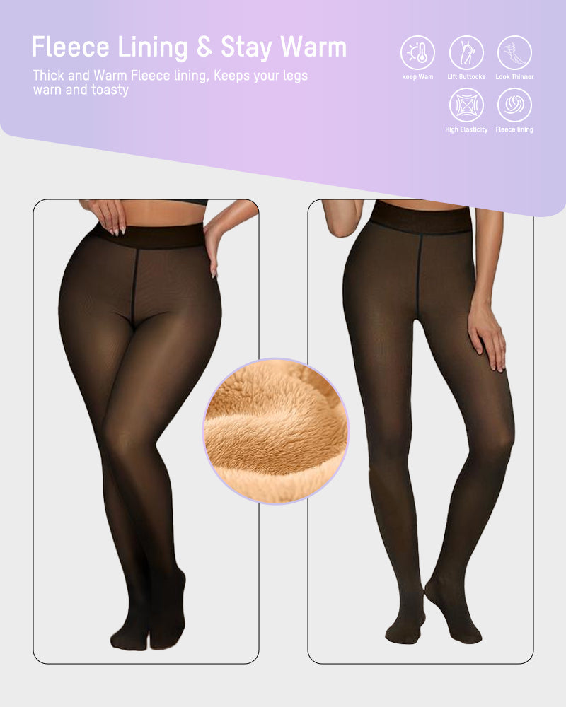 Margot – Medias semitransparentes forradas de felpa