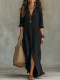 Vestido largo Soline con botones